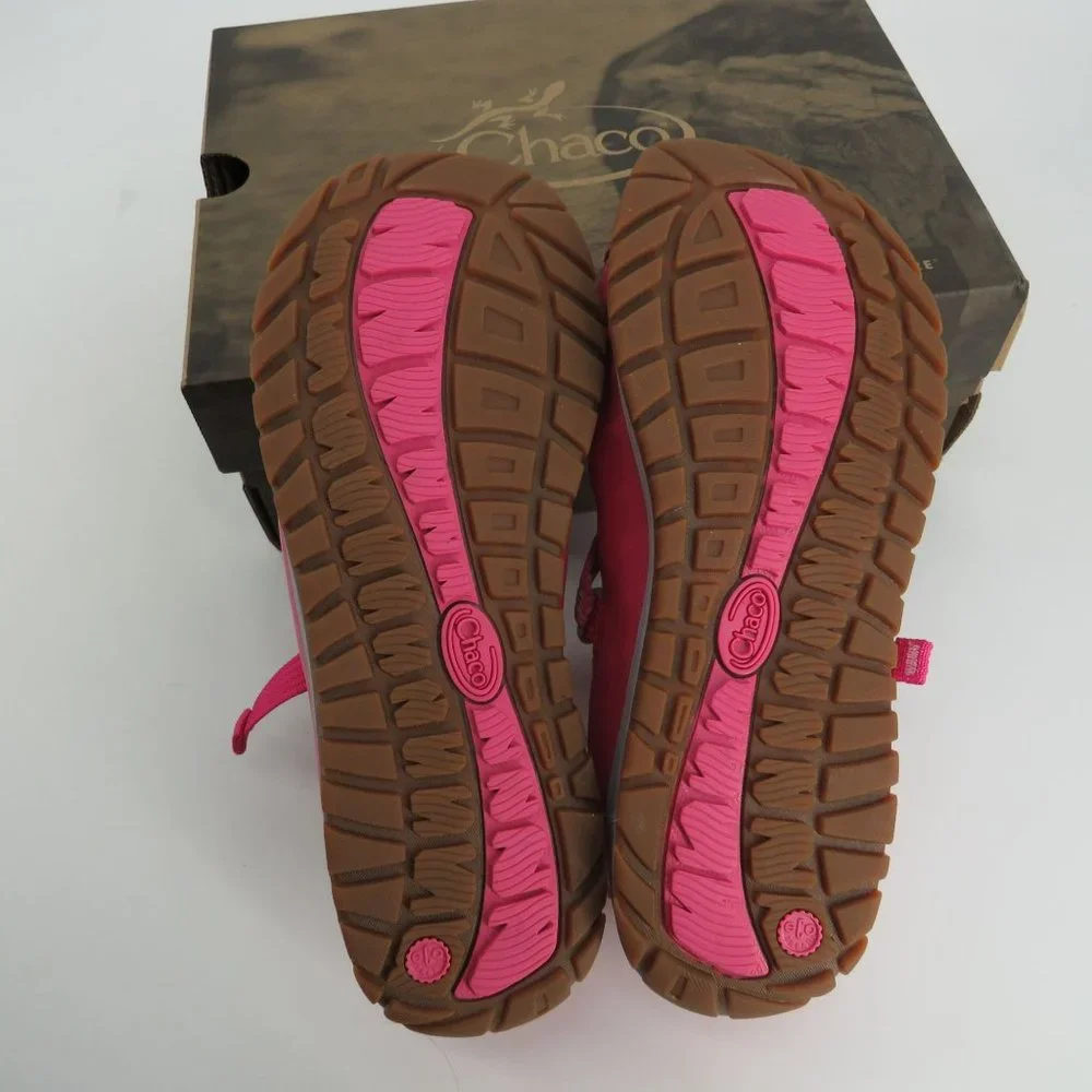 Chaco Odyssey Kids Pink Gray Mesh Water Shoes Size 6 NIB $60